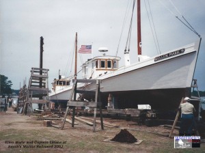 Ellen Marie and Captain Latane Smiths Marine Railway 2002