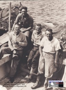 Jay Martin, Bill Freeman, Captain Alph Huggett, and Hartnes Insley of Poquoson Va