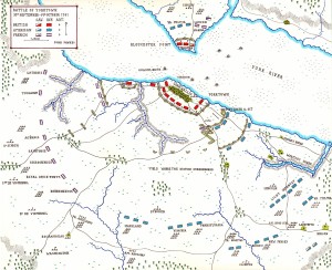 Map of the Battle of Yorktown by John Fawkes